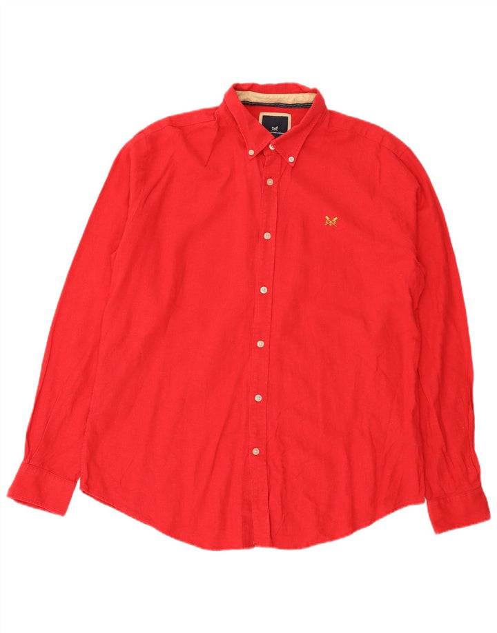 Crew Clothing Camicia da uomo grande in lino rosso