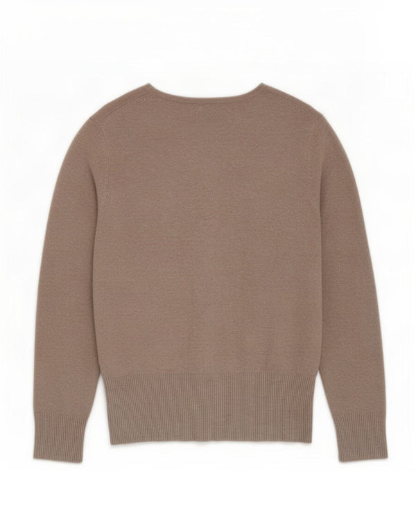 Maglione cardigan da donna Marks & Spencer UK 16 Large Beige Viscosa