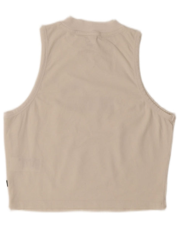 Canotta grafica corta da donna Puma UK 14 grande cotone bianco sporco