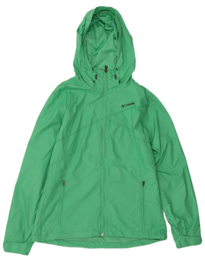 Giacca antipioggia con cappuccio da donna Columbia UK 14 Poliestere verde medio