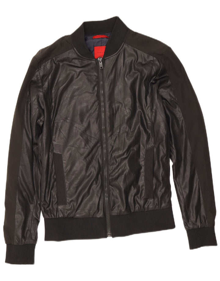 Giubbotto bomber da uomo Zara UK 38 poliestere nero medio
