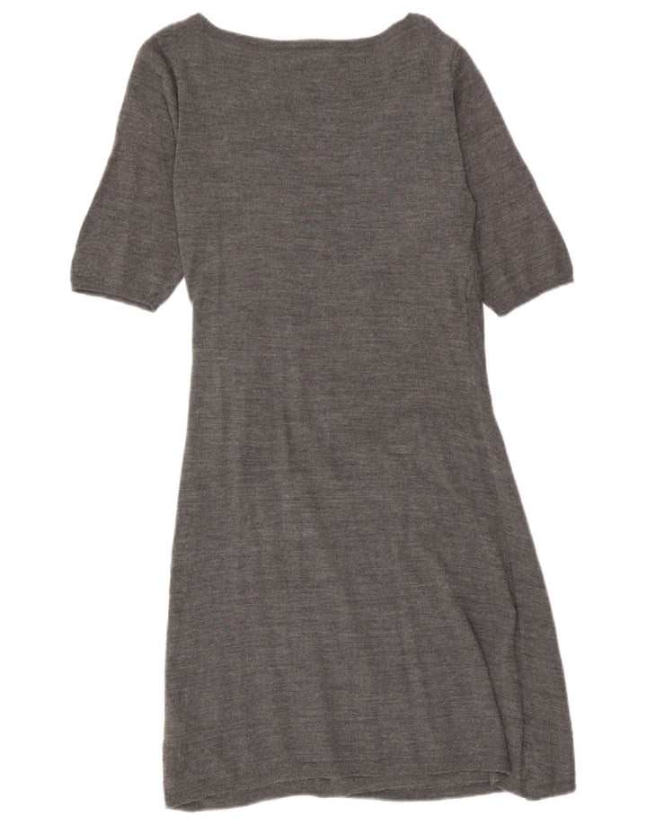 Abito maglione da donna a maniche corte con allacciatura frontale Phase Eight UK 12 Grigio medio
