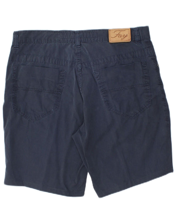 Pantaloncini casual da uomo Fay W36 Large in cotone blu navy