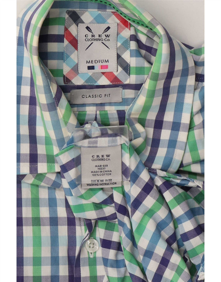 Crew Clothing Camicia da uomo dalla vestibilità classica, in cotone a quadretti multicolore medio
