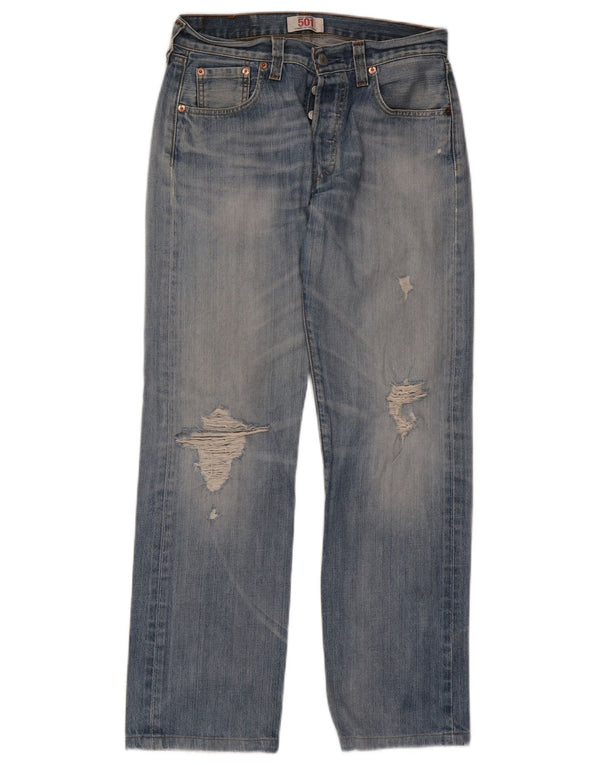 Levi's Uomo 501 Jeans dritti invecchiati W30 L29 Cotone blu