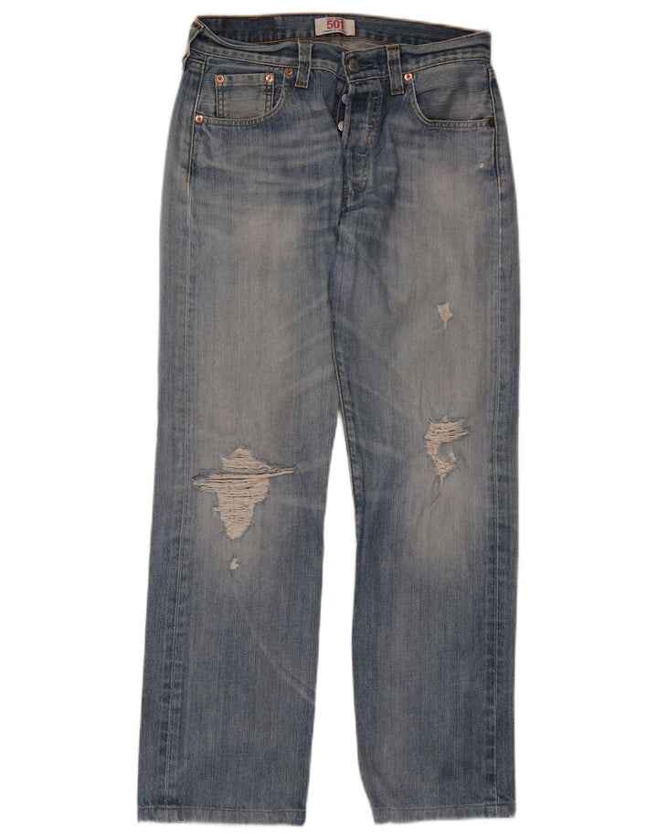 Levi's Uomo 501 Jeans dritti invecchiati W30 L29 Cotone blu