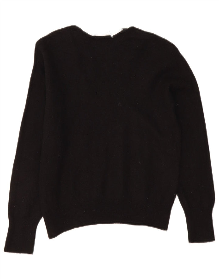 Maglione Zara da donna con scollo a V UK 10 piccolo in lana nera