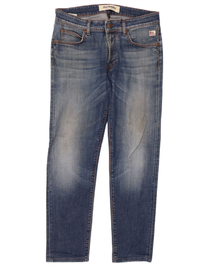 Jeans slim da donna Roy Rogers W33 L33 cotone blu