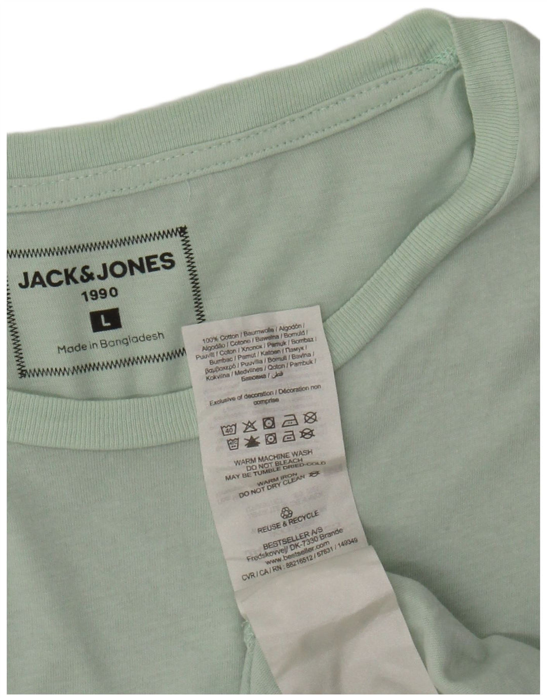 JACK & JONES T-shirt grafica da uomo grande in cotone verde