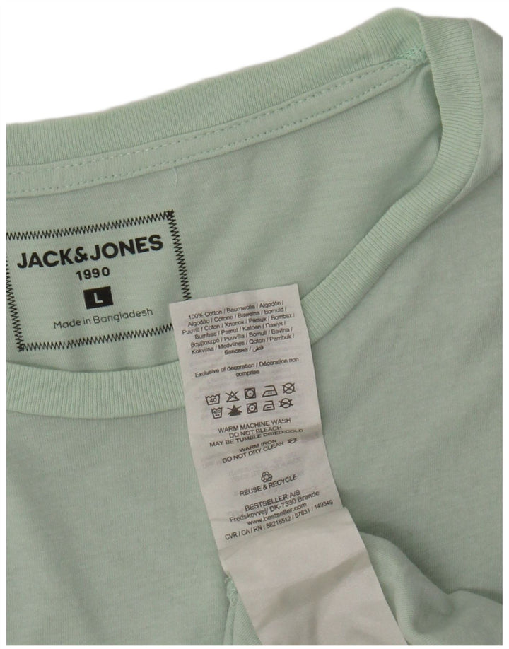 JACK & JONES T-shirt grafica da uomo grande in cotone verde