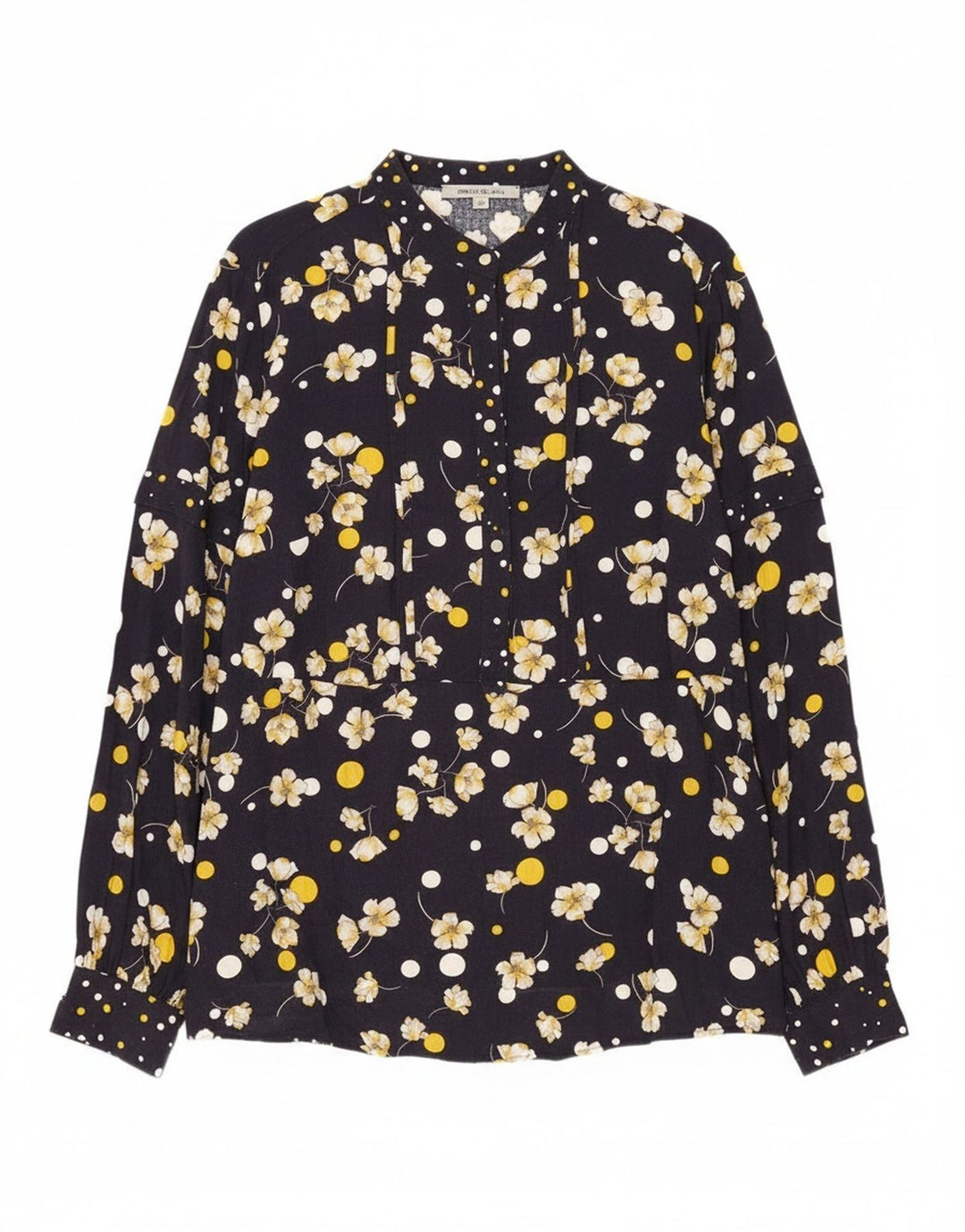 Camicia pullover da donna Penny Black UK 16 Grande viscosa floreale blu navy