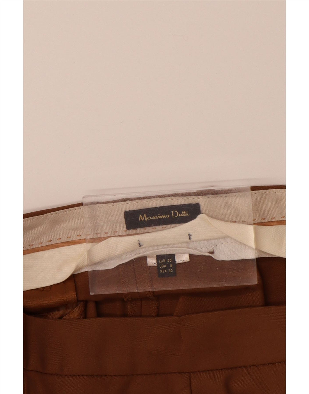 MASSIMO DUTTI Pantaloni chino slim da donna EU 40 Medio W30 L28 Marrone