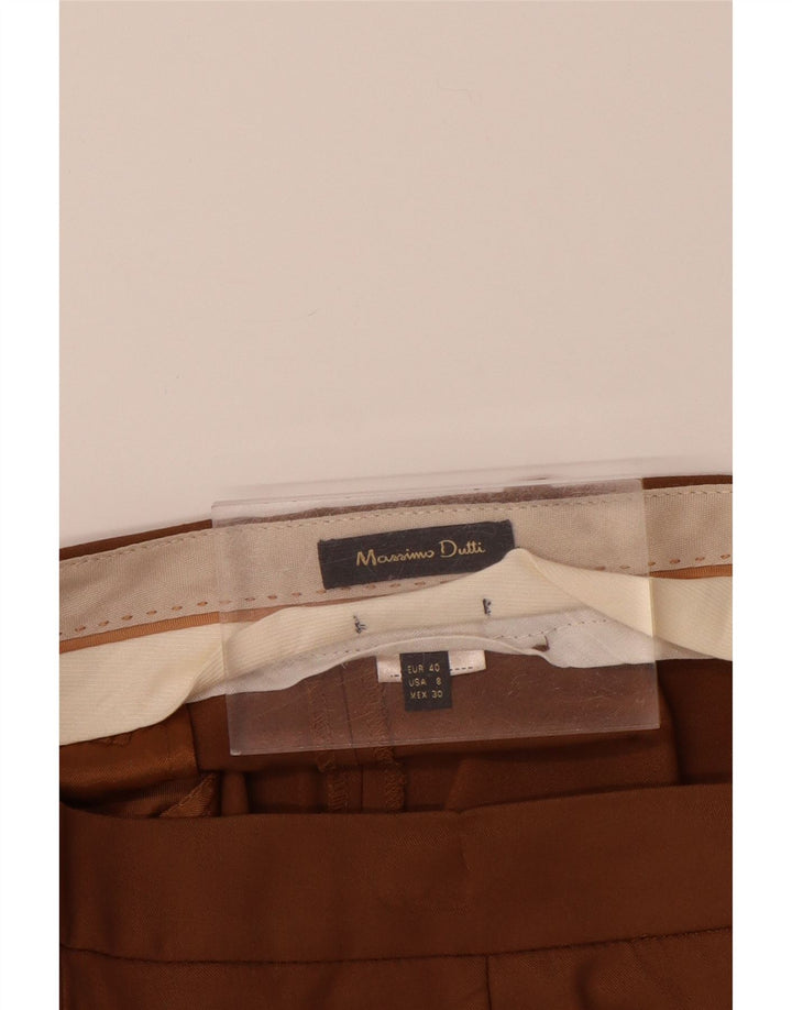 MASSIMO DUTTI Pantaloni chino slim da donna EU 40 Medio W30 L28 Marrone