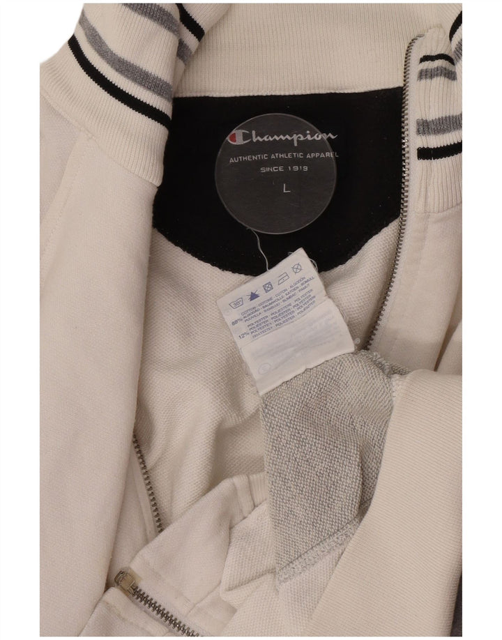 Giacca da tuta da donna Champion UK 16 Large in cotone color block bianco