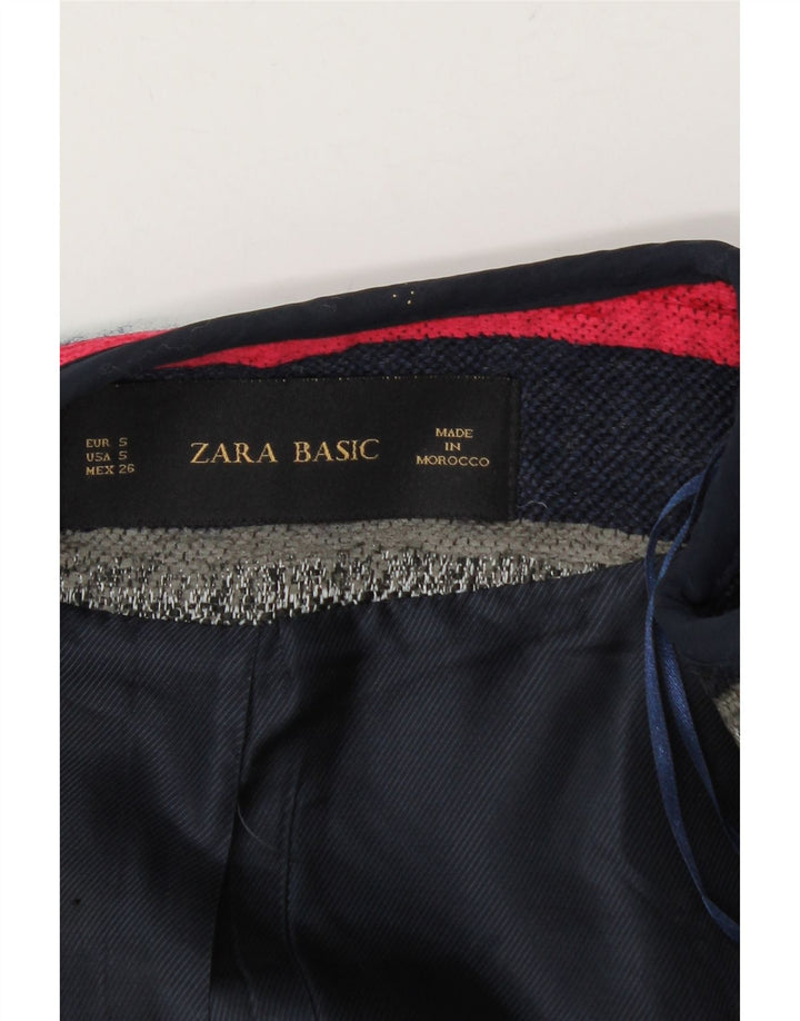 Giacca Bolero aperto da donna Zara UK 10 piccola a righe bianche