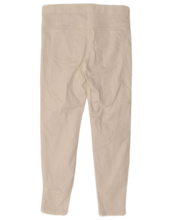 Pantaloni casual corti Marks & Spencer da donna UK 12 medi W30 L25 bianchi