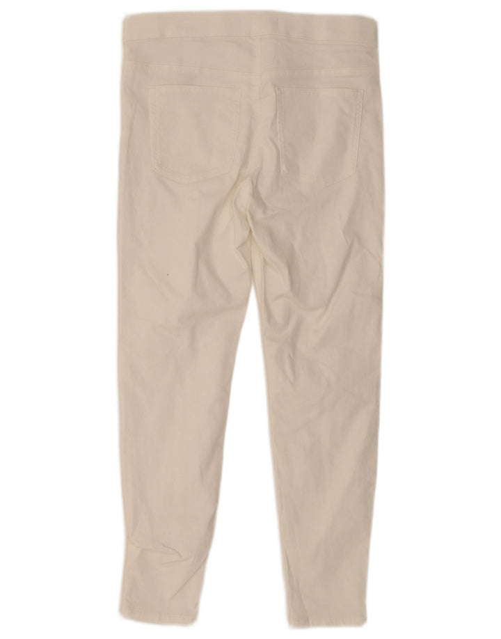 Pantaloni casual corti Marks & Spencer da donna UK 12 medi W30 L25 bianchi