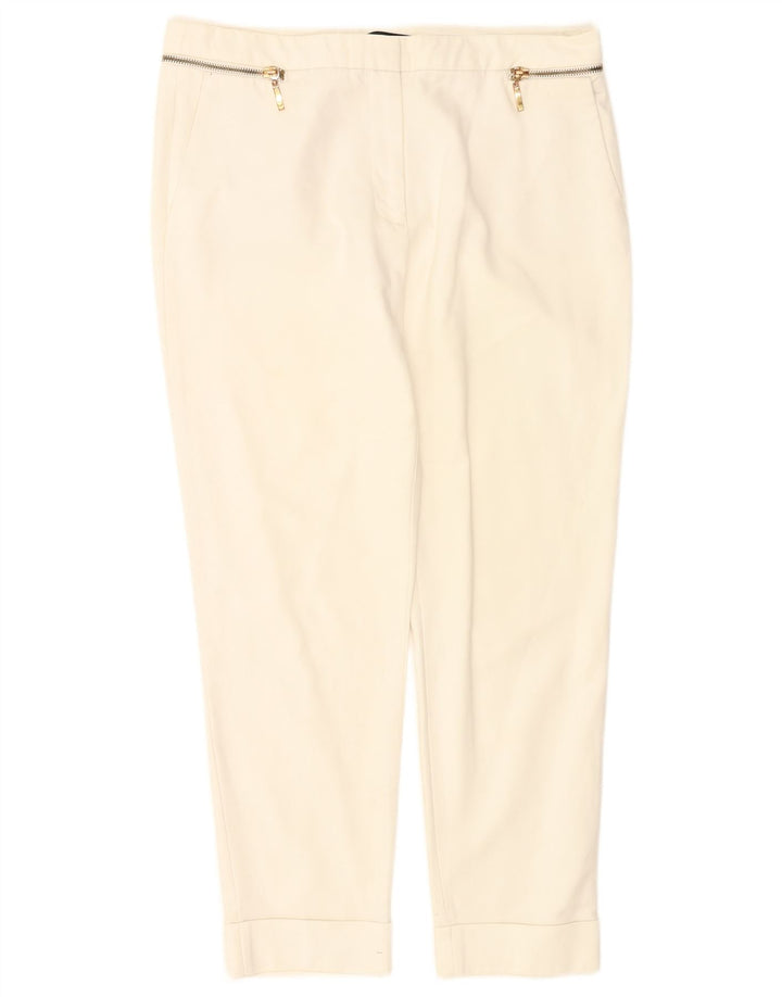 Pantaloni corti slim da donna Zara EU 38 piccoli W28 L26 bianchi