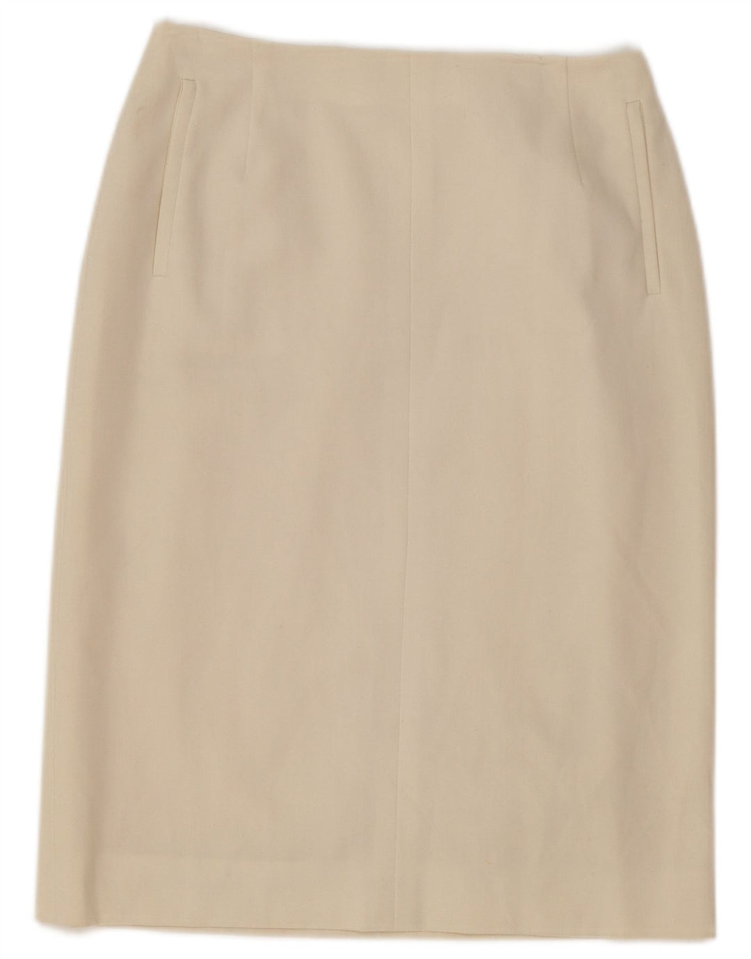 Gonna a tubino da donna Gianfranco Ferre UK 10 piccola W27 poliestere bianco sporco