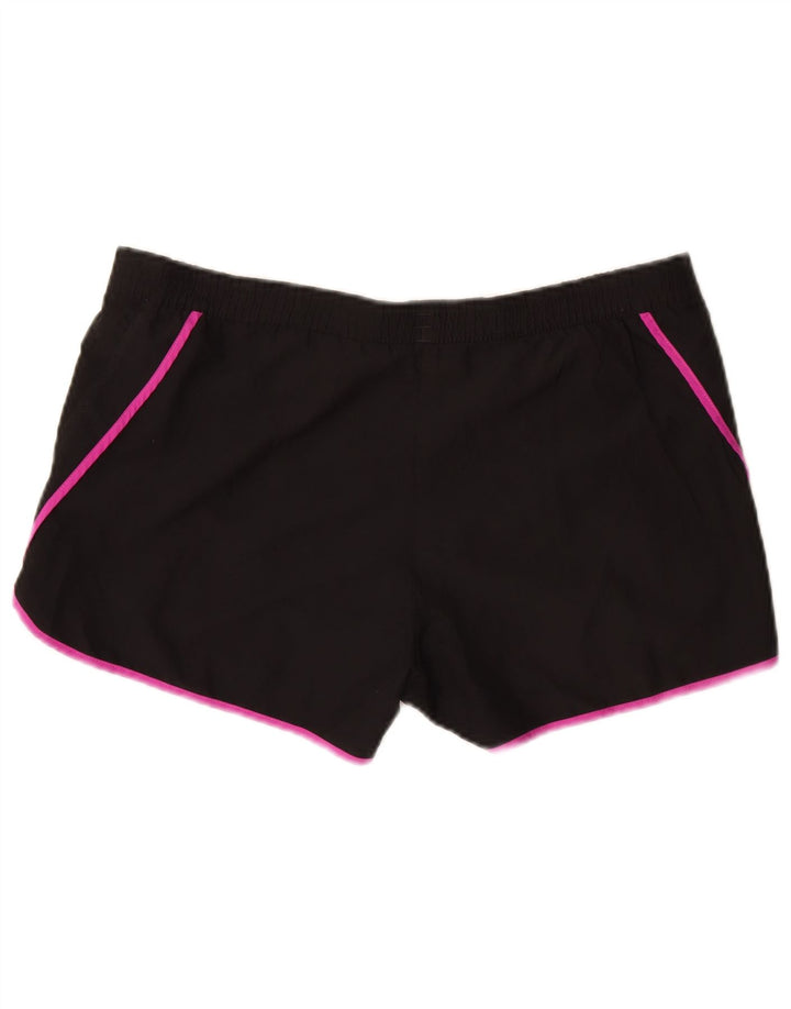 Pantaloncini sportivi Adidas Climalite da donna UK 10 piccoli poliestere nero