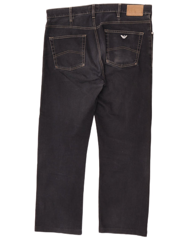 Jeans dritti da uomo Armani W38 L29 cotone blu navy