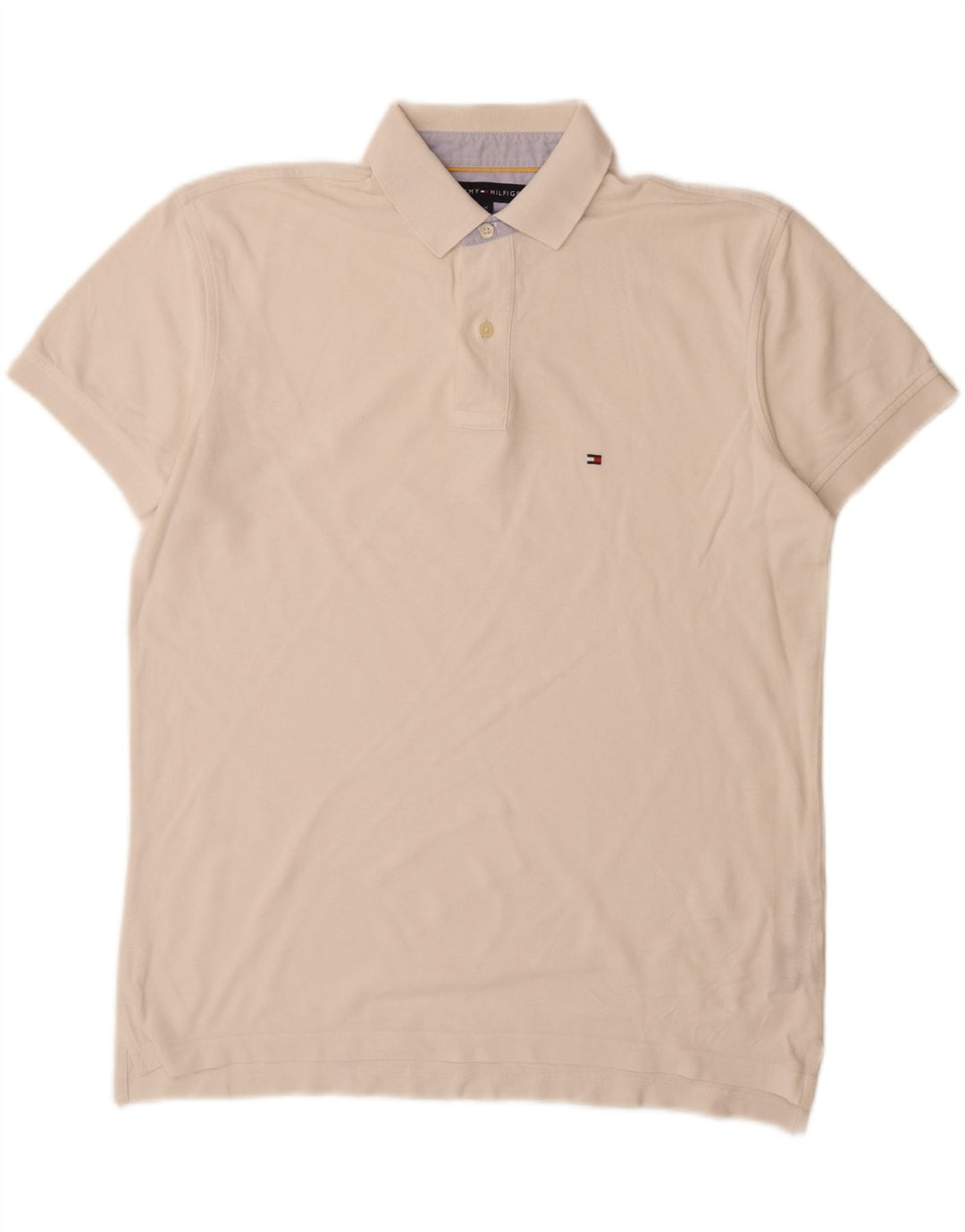 Polo da uomo Tommy Hilfiger in cotone bianco medio