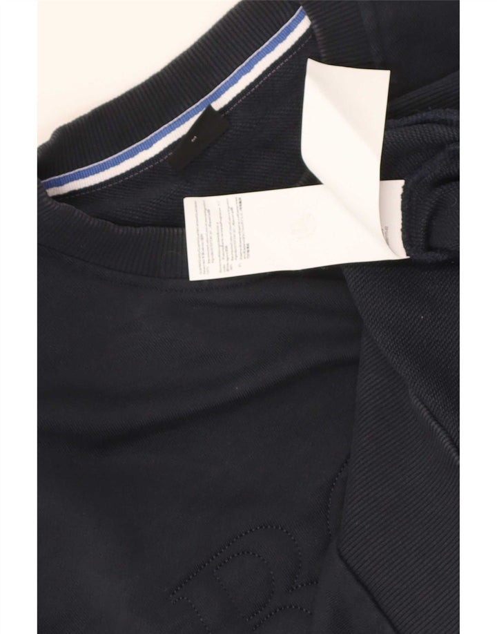 Felpa grafica da uomo Hugo Boss, maglione medio, cotone blu navy