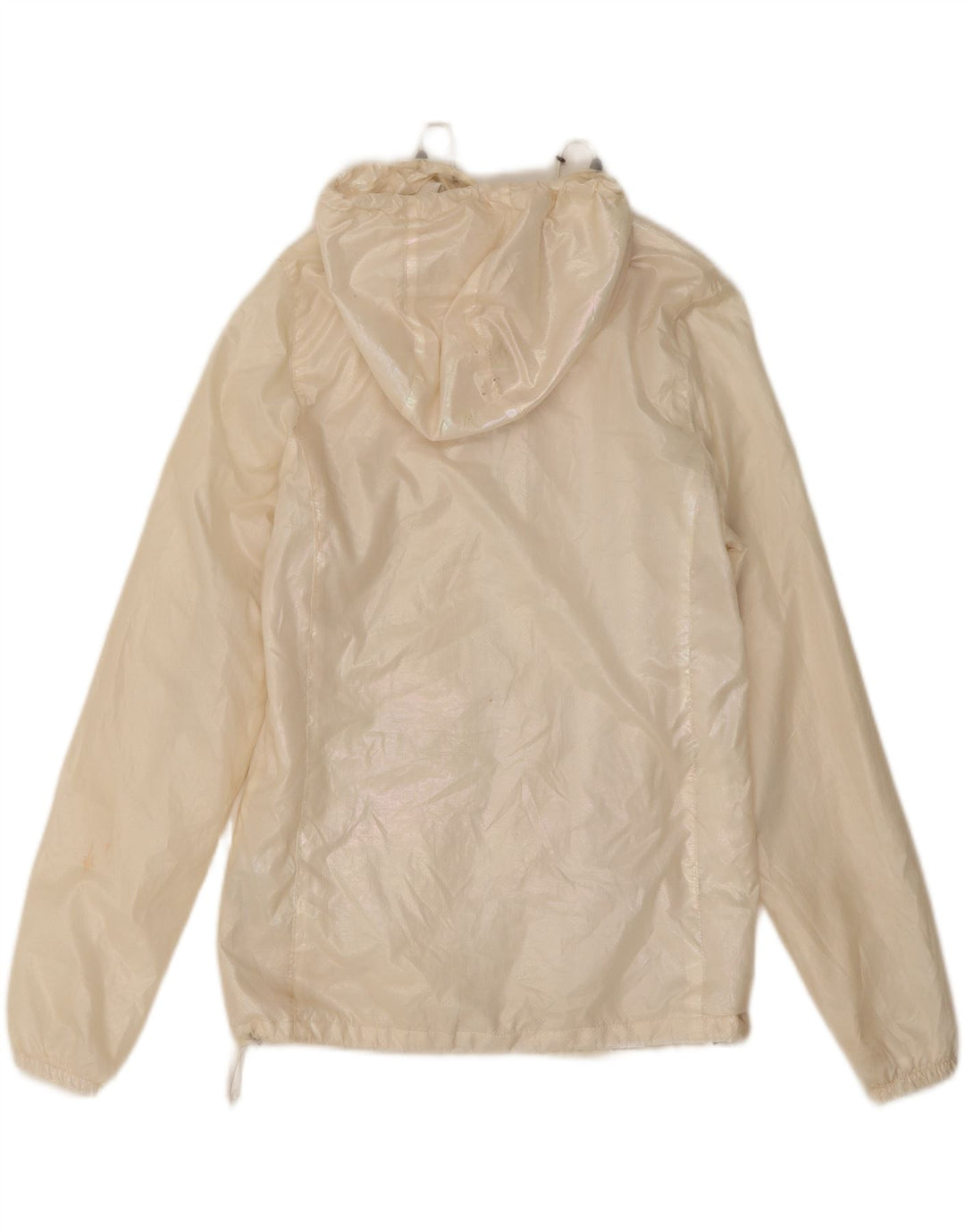 Giacca antipioggia con cappuccio da donna New Balance UK 10 Small Poliestere bianco sporco