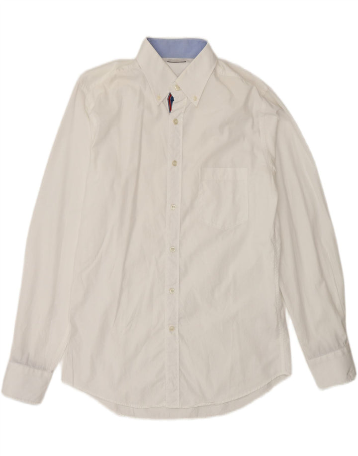 Camicia da uomo Paul & Shark in cotone bianco medio