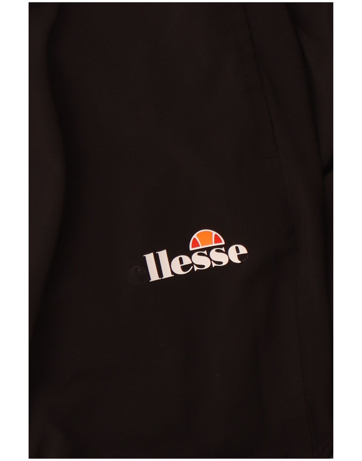ELLESSE Pantaloni da tuta da donna Joggers UK 12 Medio Nero Cotone
