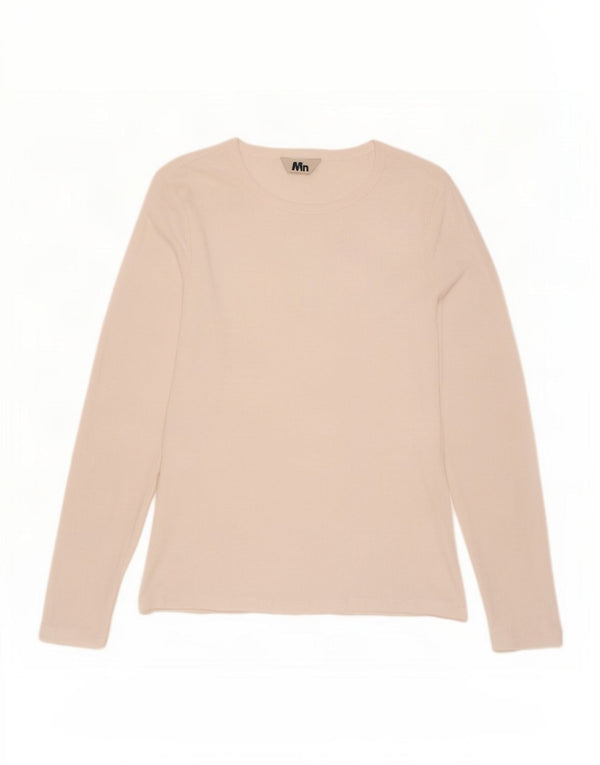 Marks & Spencer Top da donna a maniche lunghe UK 16 Large in cotone bianco