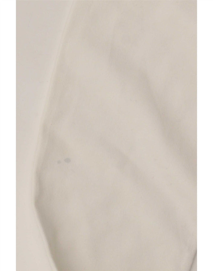 Maglione con cappuccio e zip da donna Lacoste taglia 40 cotone bianco medio