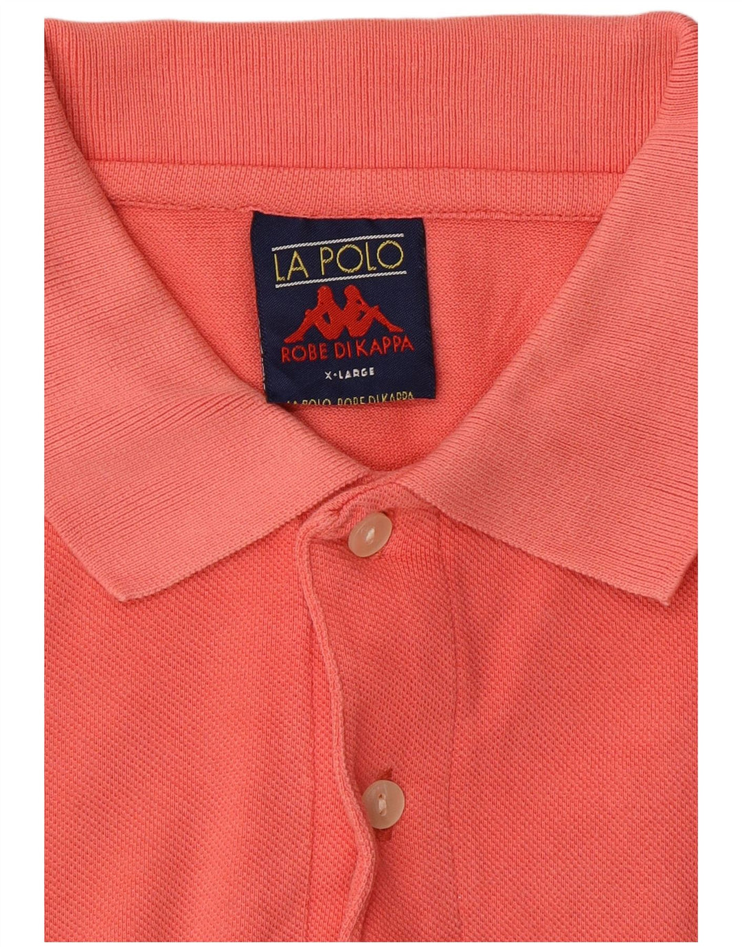 Polo KAPPA da uomo a maniche lunghe XL in cotone rosa