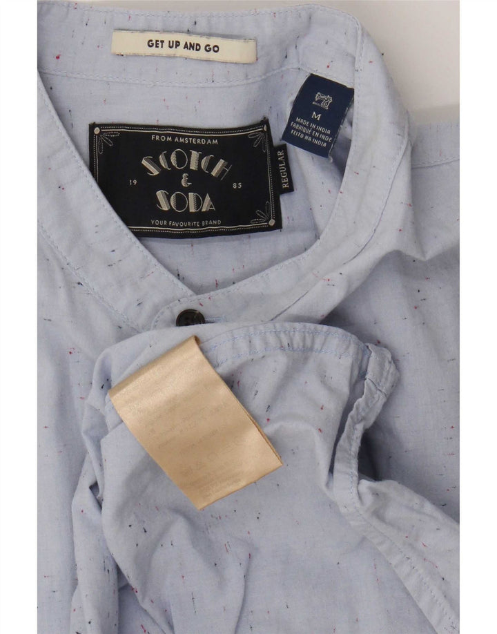 Camicia da uomo Scotch & Soda in cotone screziato blu medio