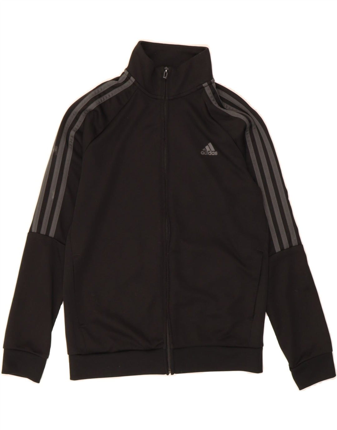 ADIDAS Boys Aeroready Tracksuit Top Jacket 11-12 Years Black Polyester Vintage Adidas and Second-Hand Adidas from Messina Hembry 