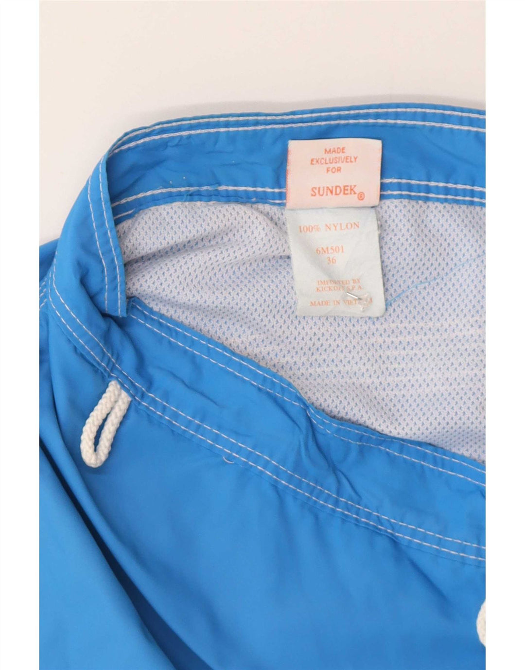 Pantaloncini da bagno regolari da uomo Sundek, grandi, in nylon color block blu