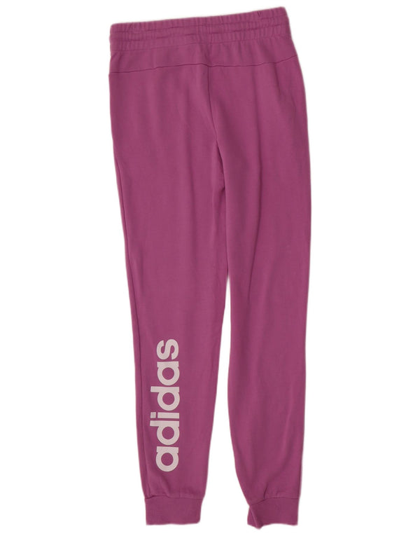 Pantaloni da tuta con grafica ADIDAS da donna Joggers UK 8/10 Small Viola