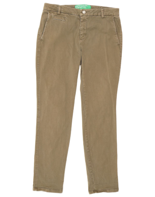 Pantaloni chino slim da donna Benetton W30 L28 Verde