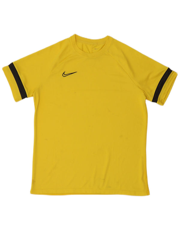 T-shirt da uomo Nike Dri Fit Top XL color block giallo