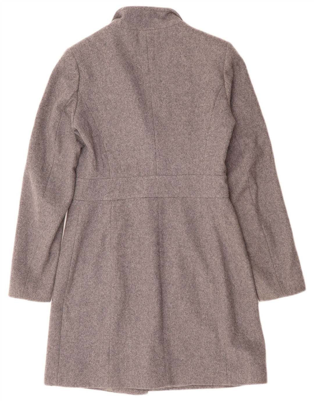 Cappotto Benetton Donna UK 8 Small Grigio Lana
