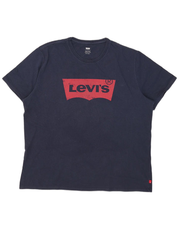 T-shirt grafica da uomo Levi's Top 2XL in cotone blu navy