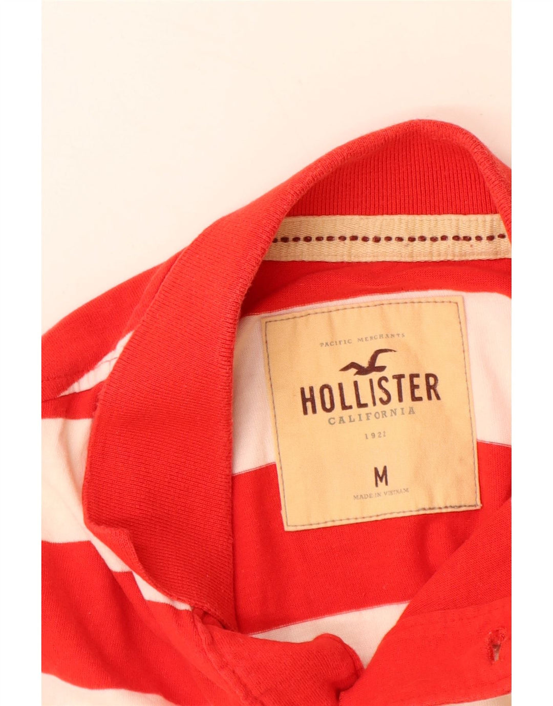 Polo da uomo HOLLISTER a righe rosse medie