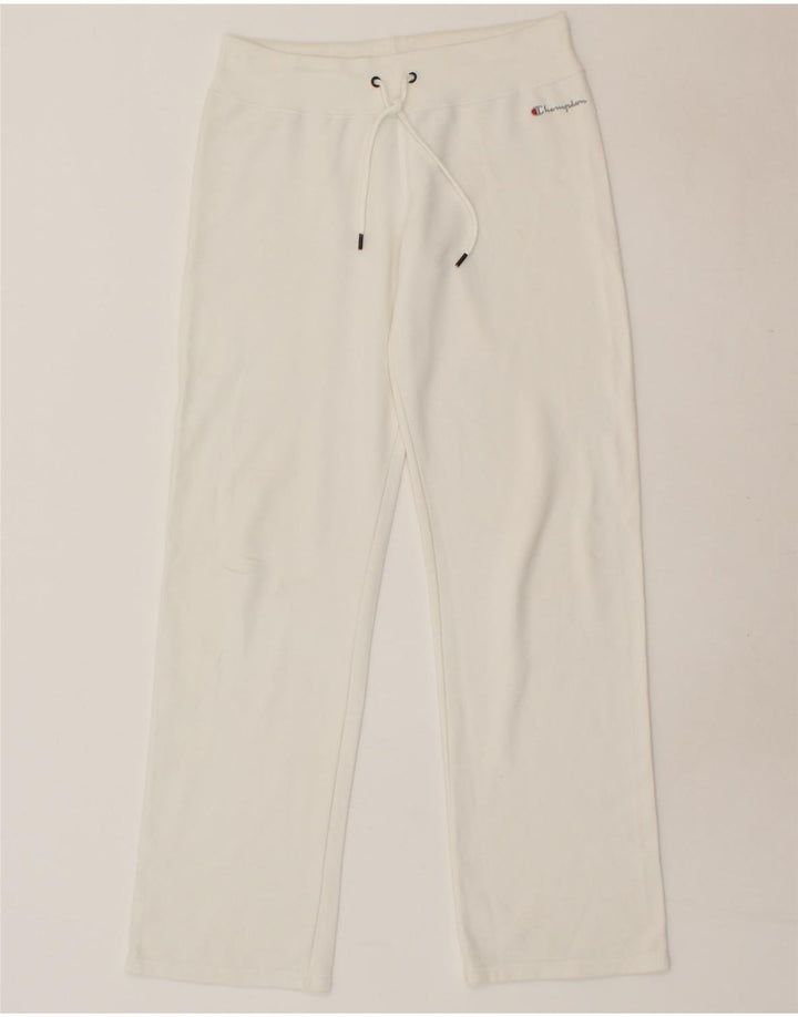 CHAMPION Womens Tracksuit Trousers UK 14 Medium White Cotton Vintage Champion and Second-Hand Champion from Messina Hembry 