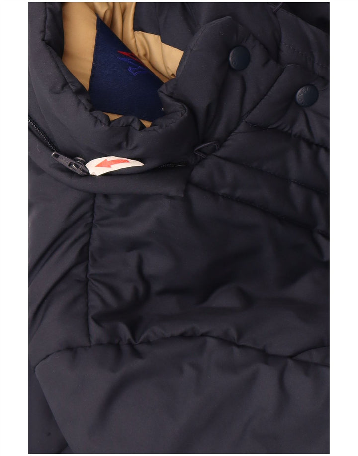 Cappotto imbottito Moncler bambina 5-6 anni in poliestere blu navy