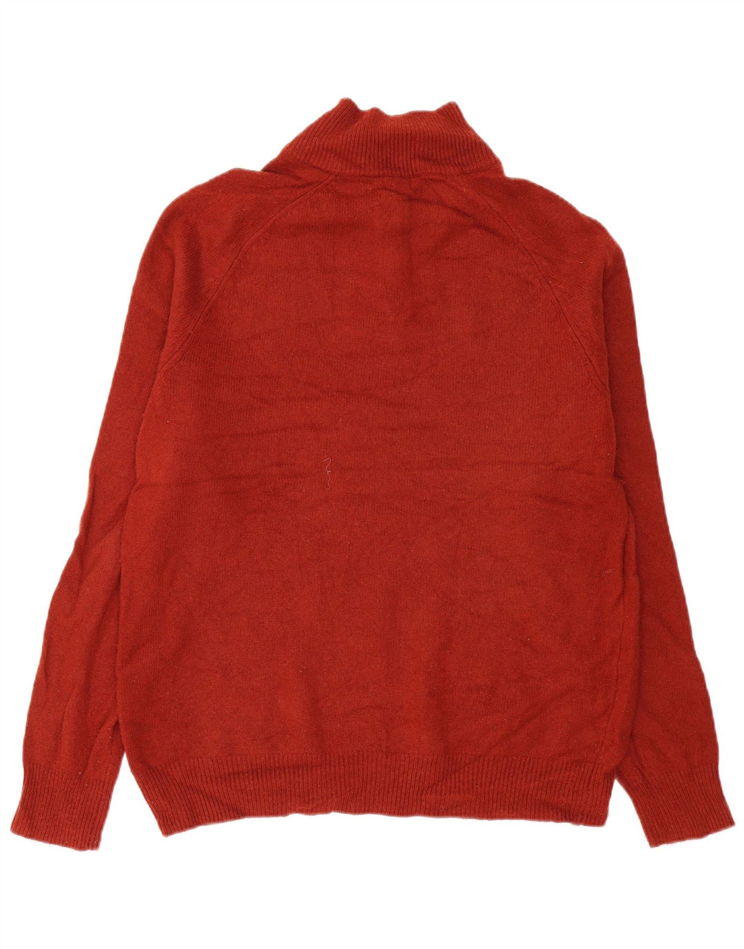 Maglione da uomo John Lewis con zip e collo XL in lana d'agnello rossa