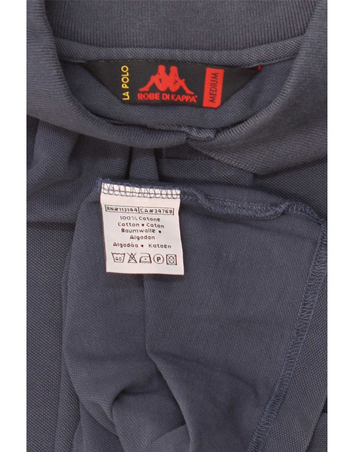 Polo Kappa Uomo Media Cotone Blu Navy