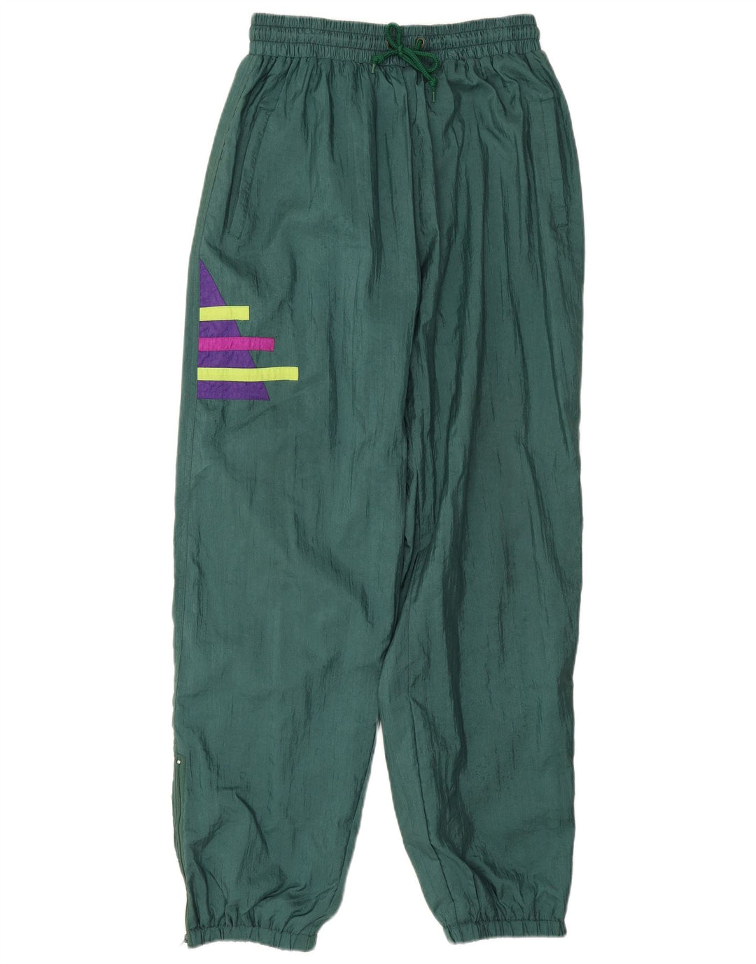 Pantaloni da tuta da uomo vintage da jogging grandi poliammide geometrica verde