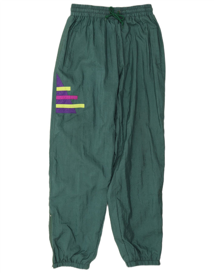 Pantaloni da tuta da uomo vintage da jogging grandi poliammide geometrica verde