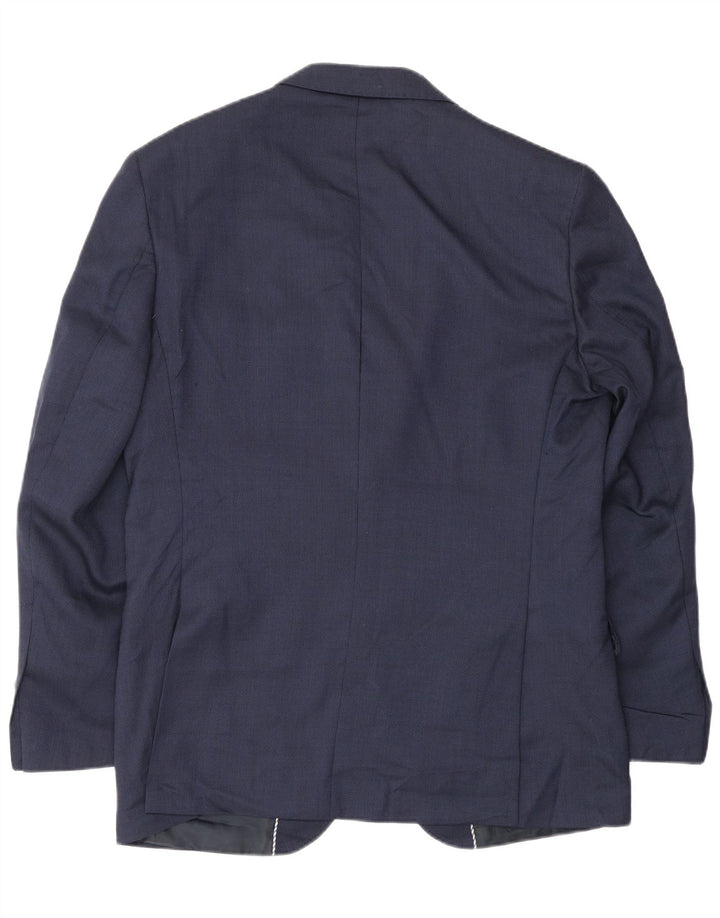 Giacca blazer a 2 bottoni da uomo Marks & Spencer UK 40 grande gessato blu navy