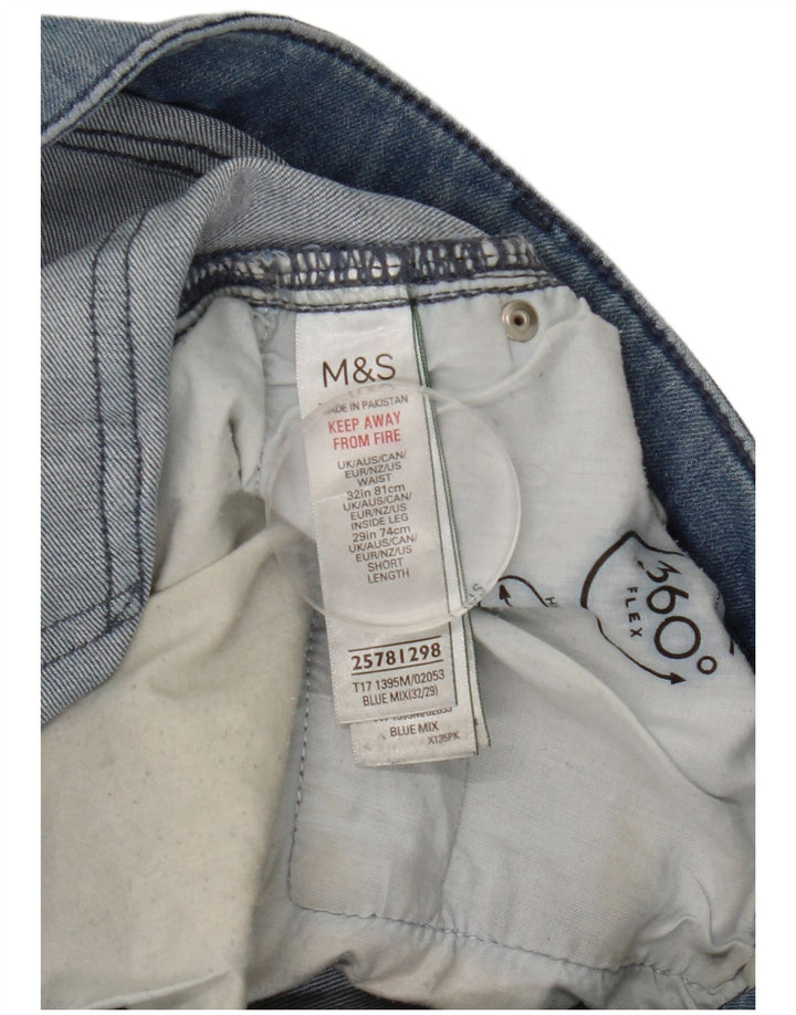 Jeans dritti da uomo Marks & Spencer W32 L29 cotone blu
